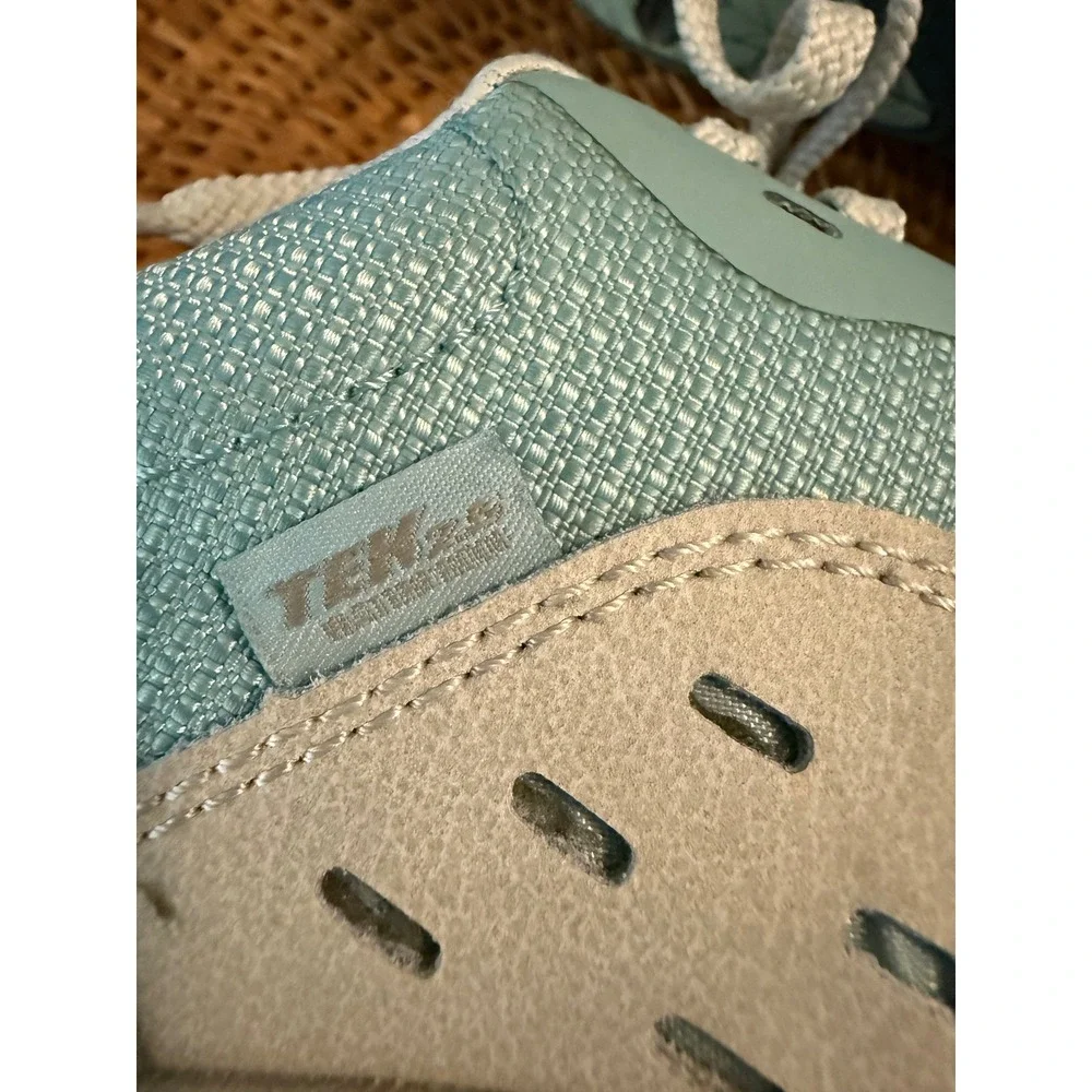 LL Bean Trail Model Waterproof Hiking Shoes Light Blue Grey Womens Low Top‎